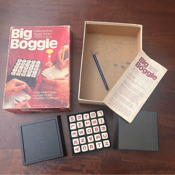 Vintage 1979 Parker Brothers Big Boggle Hidden Word Game - Picture 5 of 11